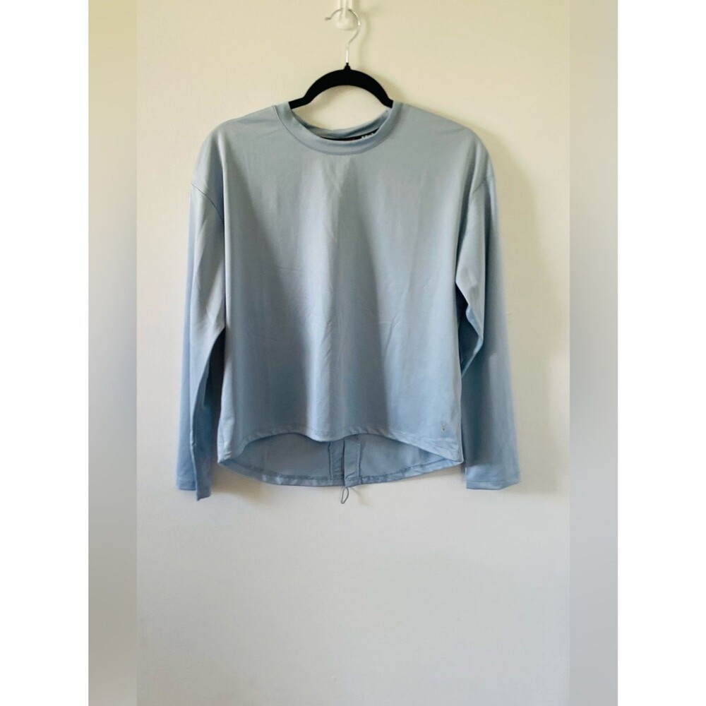 Spyder Women’s Light Blue Long-Sleeve Crewneck Athletic Shirt Athleisure Size M